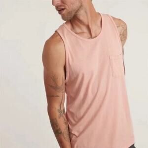 Marine Layer Top Garment Dye Signature Tank Cotton Blend Desert Flower NWT XL